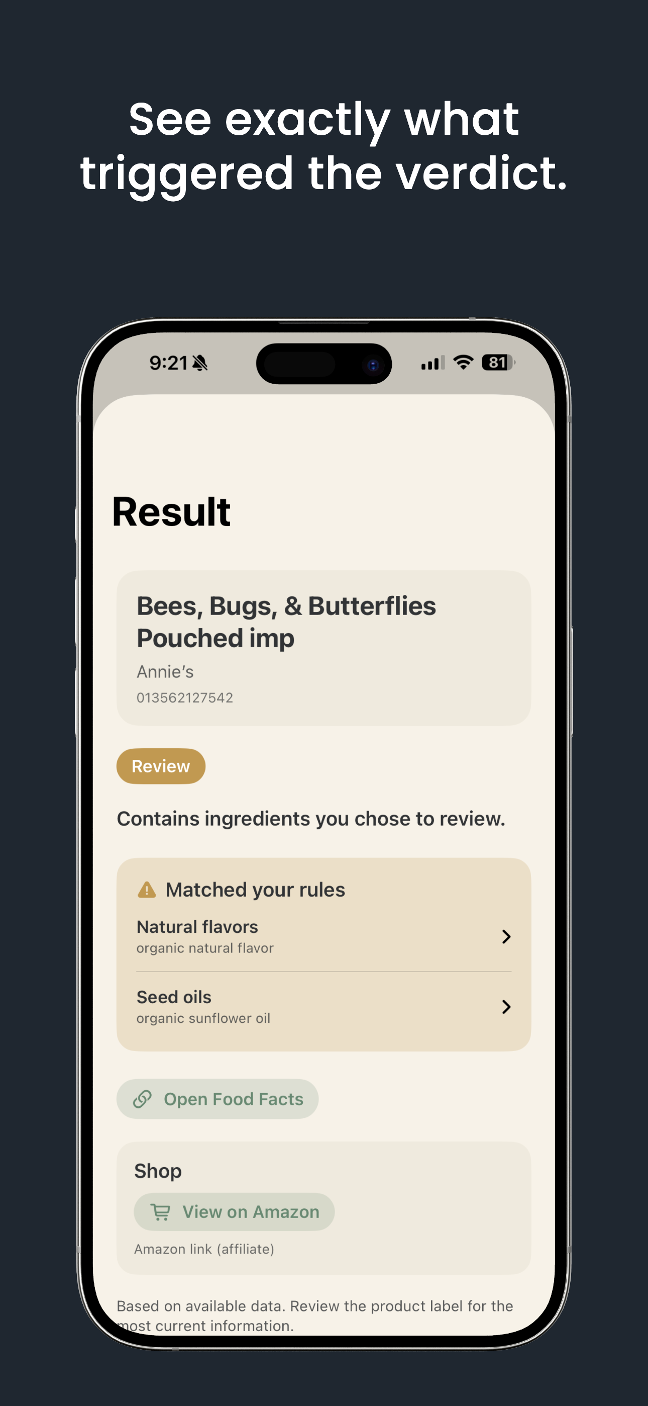 CartKind Ingredient Breakdown