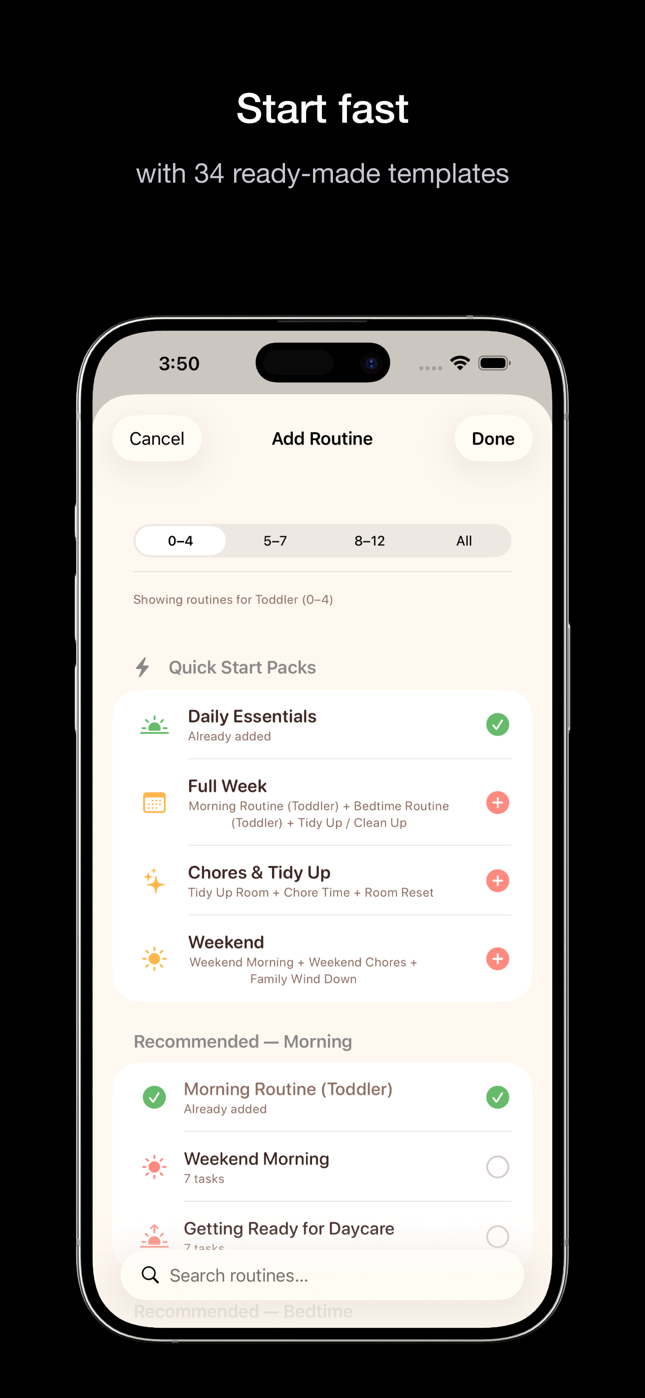 Little Routines template library with 34 routine templates