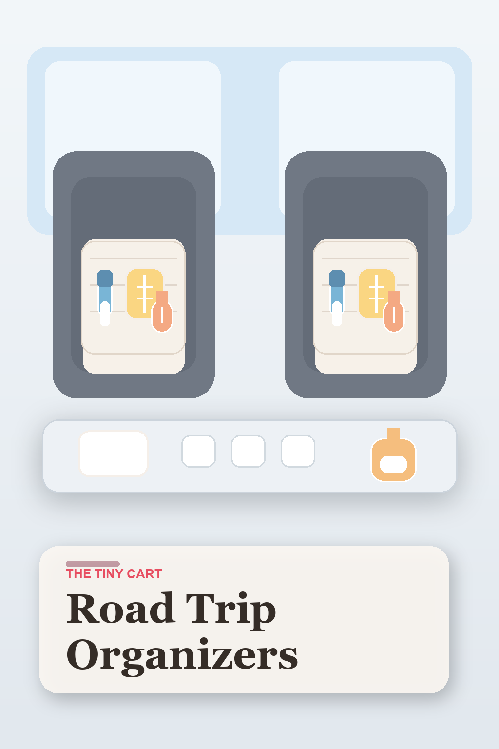 Pinterest cover for backseat organizers for family road trips