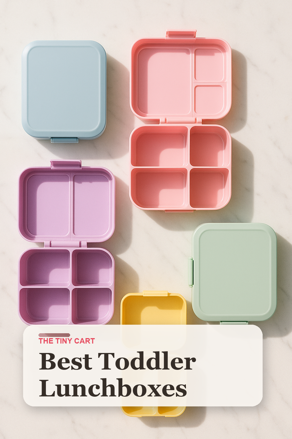 The Tiny Cart pin graphic for best lunchboxes for toddlers