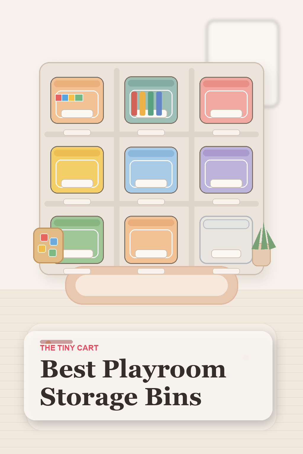 Pinterest cover for best playroom storage bins