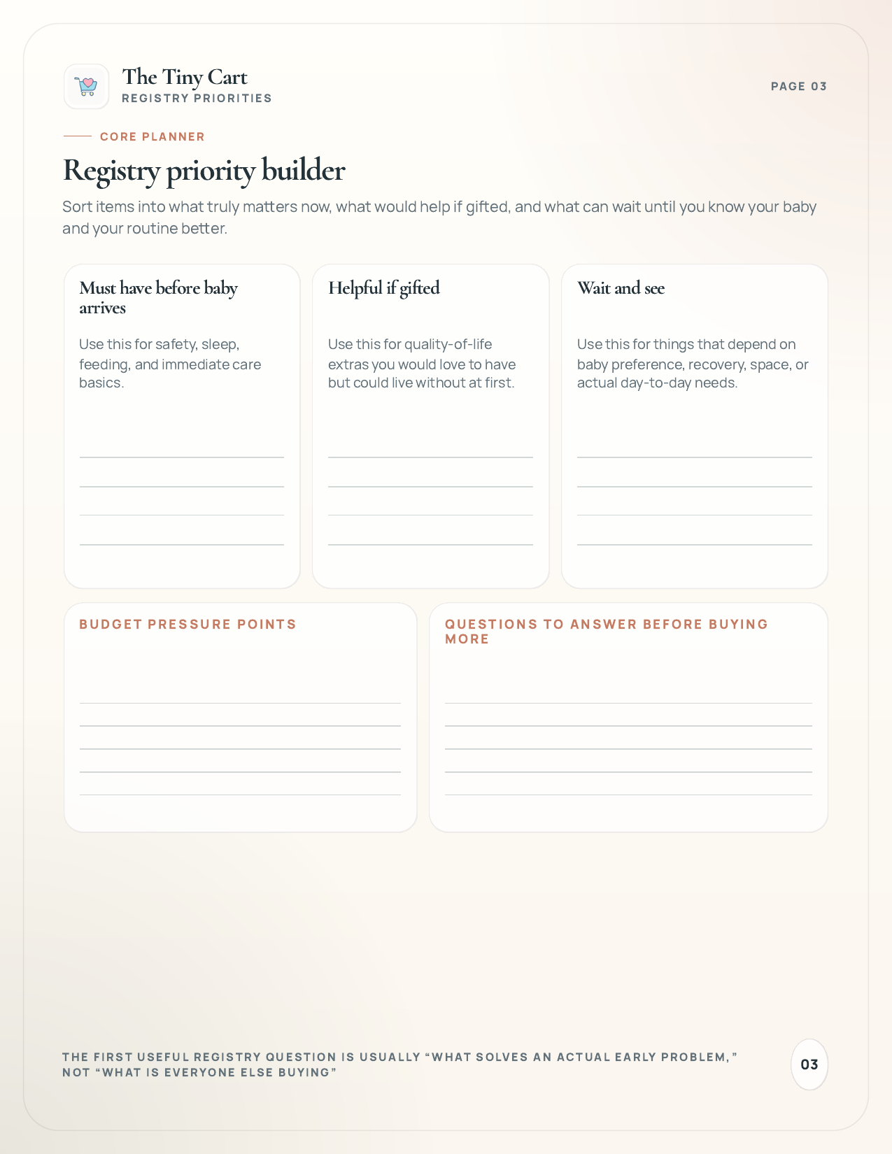 Registry priority builder preview