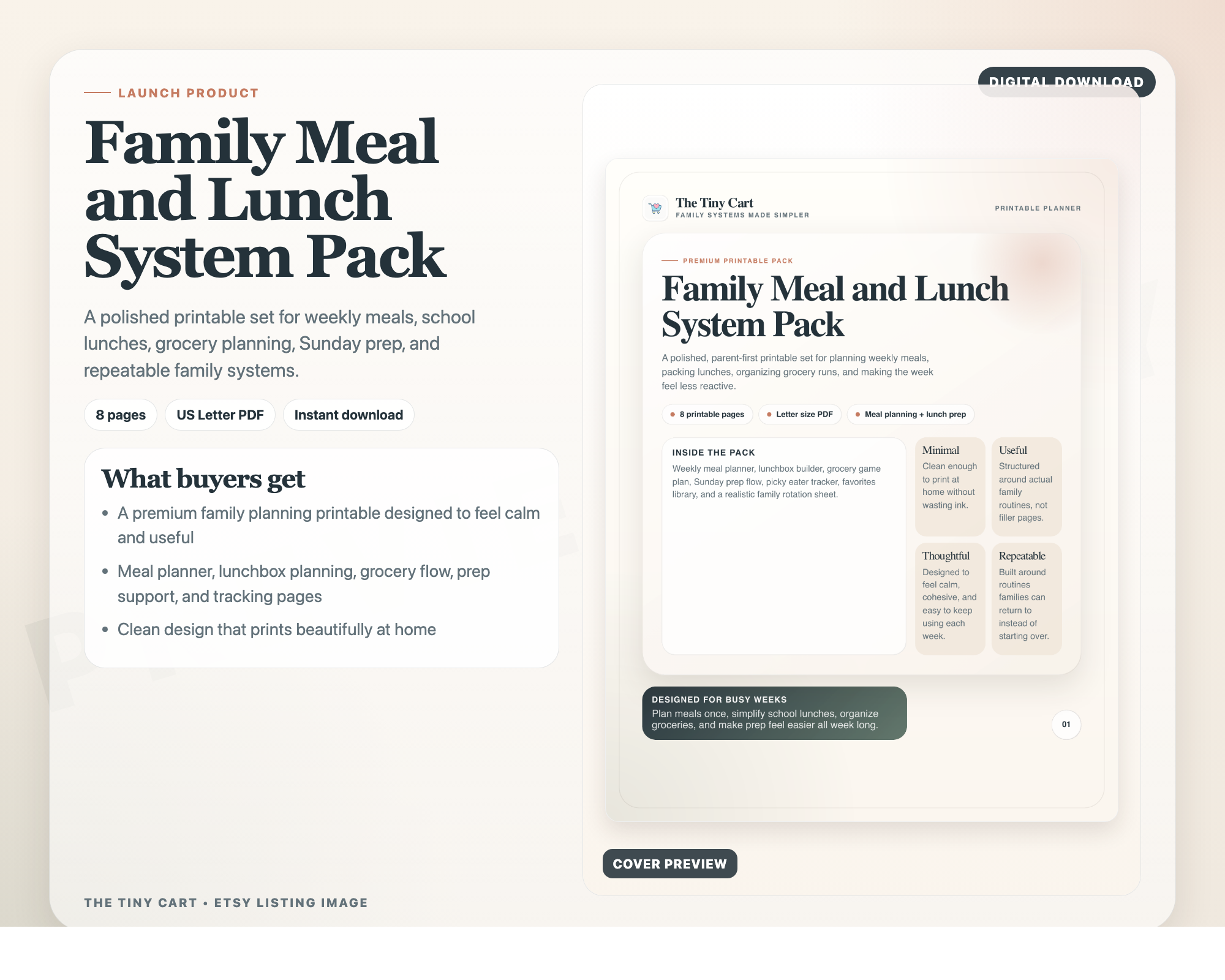 Family Meal and Lunch System Pack cover preview