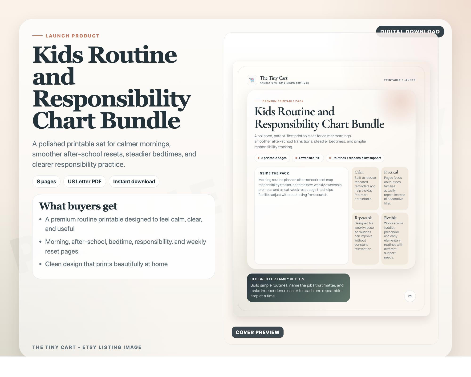 Kids Routine and Responsibility Chart Bundle cover preview