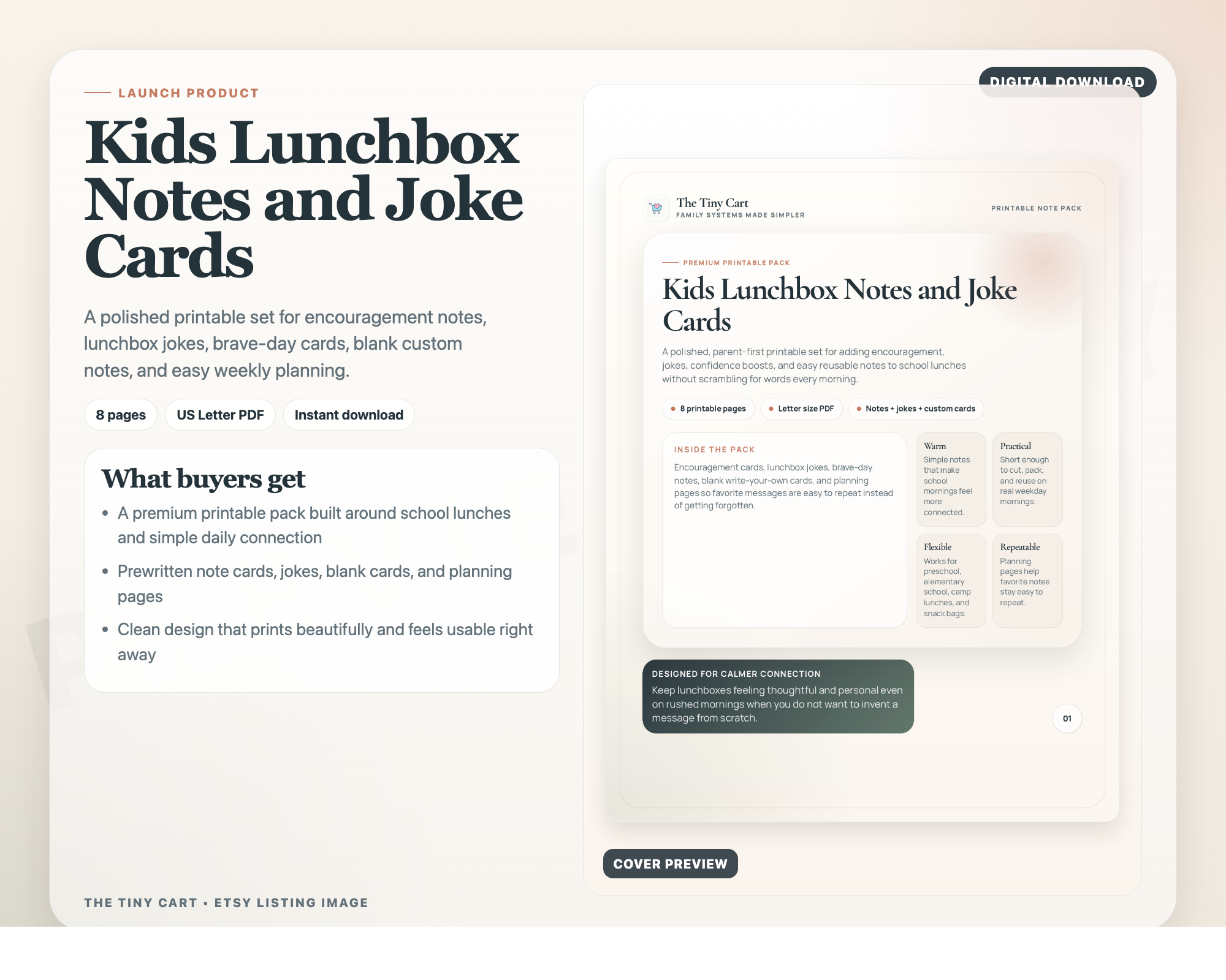 Lunchbox notes printable cover preview