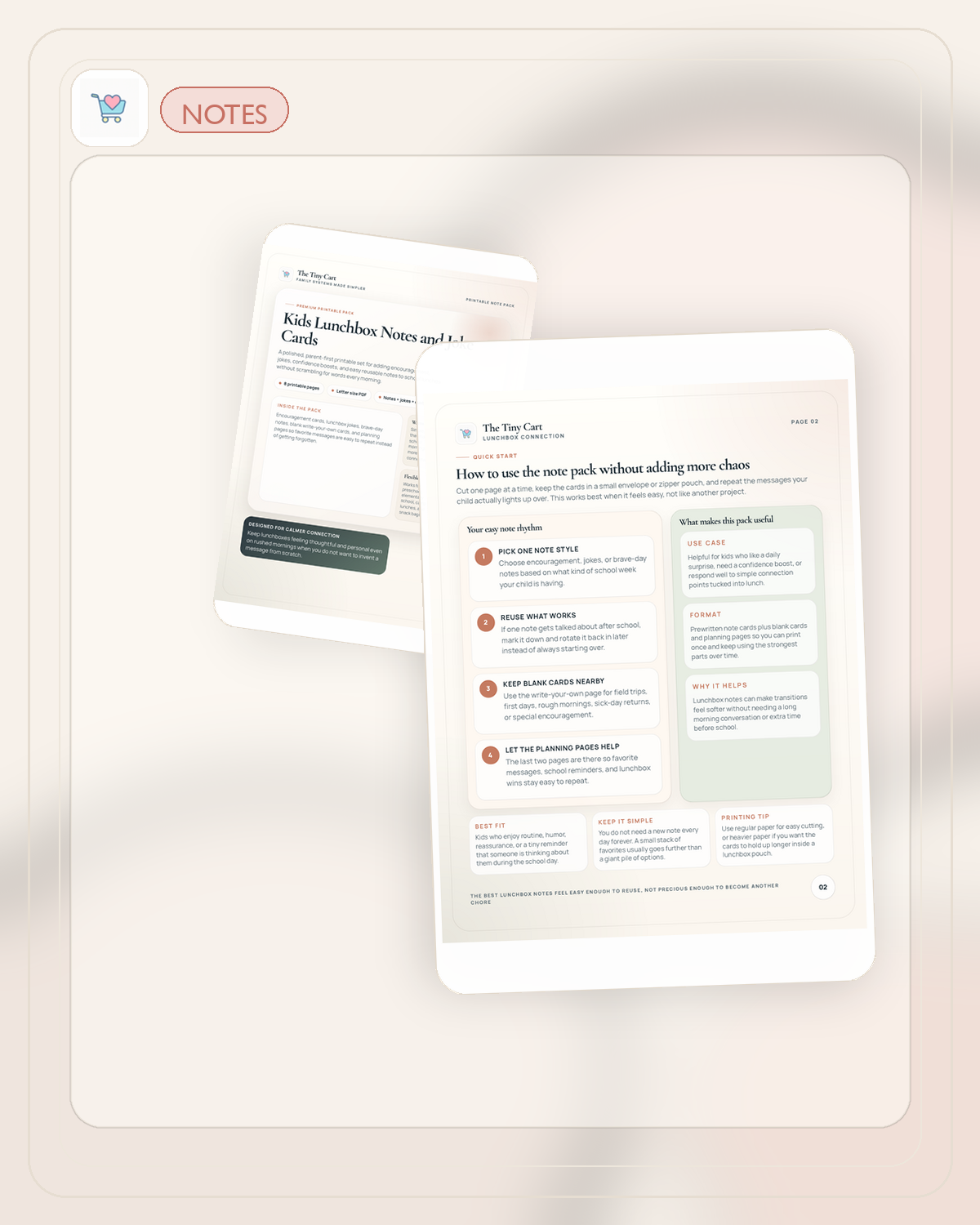 Lunchbox notes printable preview